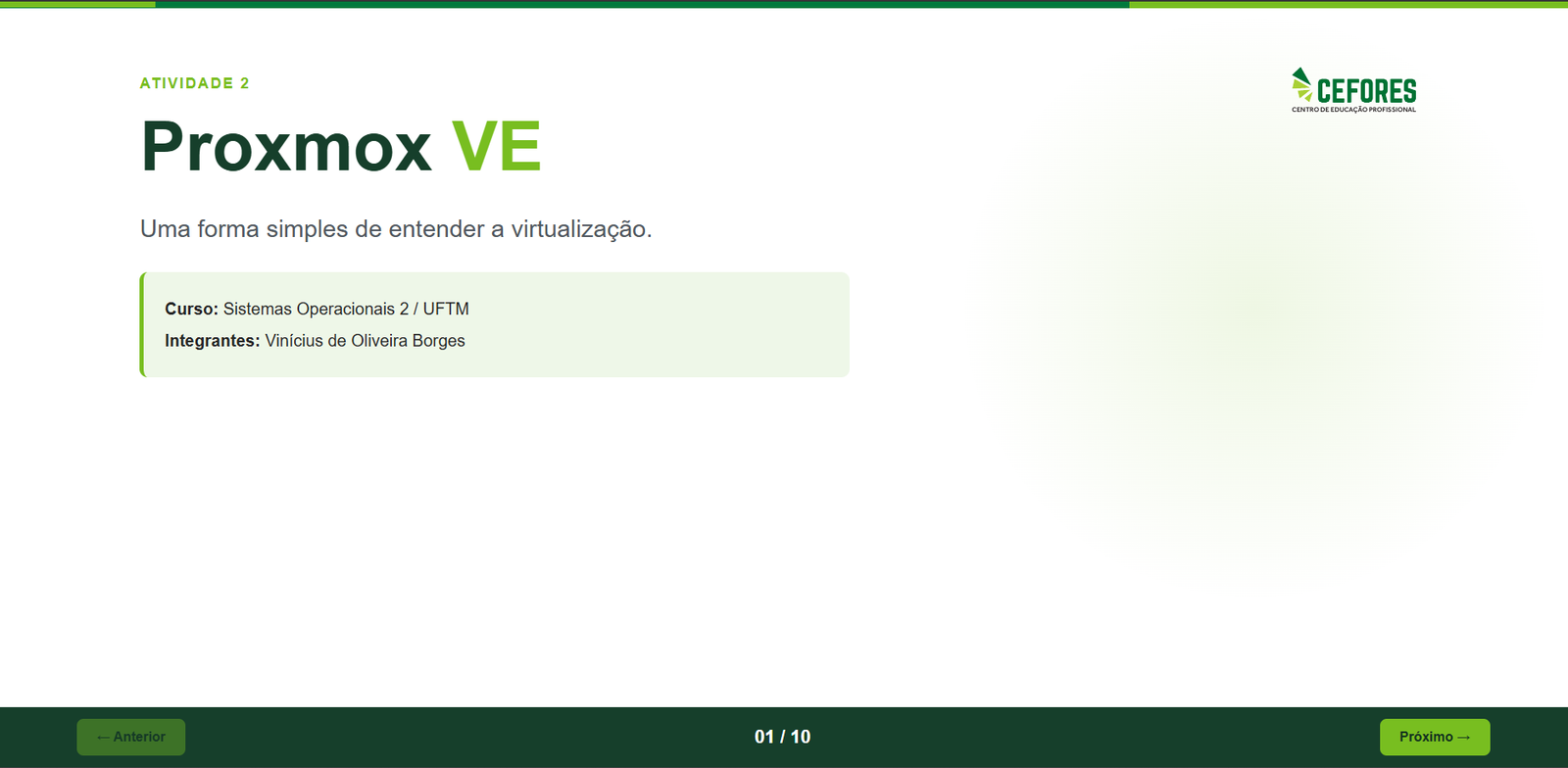 Preview do projeto CEFORES 2.0
